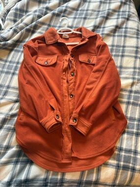 Bibi Orange Shacket Sz Small